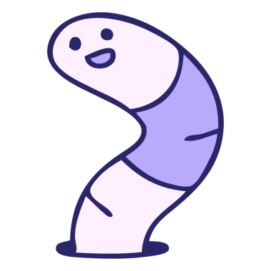 Parlak neon renkli el çizimi tuhaf çizgi film yılanı.