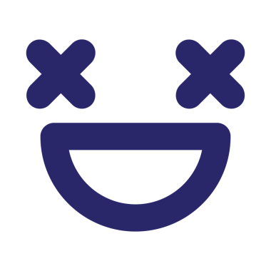 Parlak neon rengi sırıtan ölü yüz simgesi