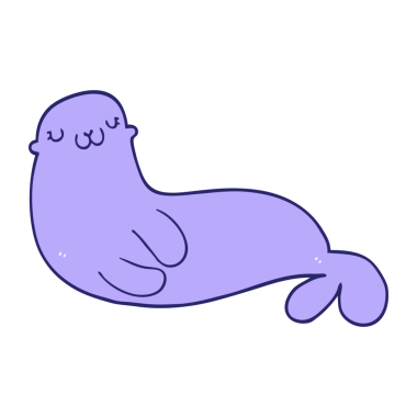 parlak neon renkli şirin karikatür mührü