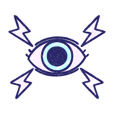 Esrarengiz Göz Tebeşiri Parlak neon rengi çiziyor