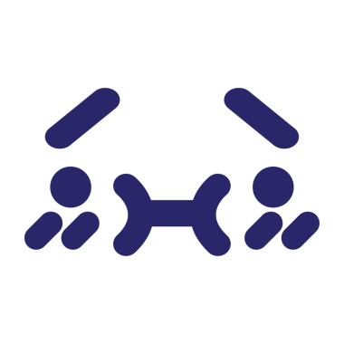 parlak neon renkli utanmış yüz simgesi