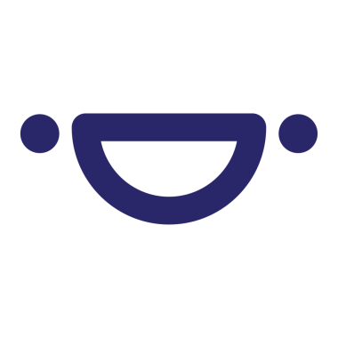 Parlak neon renkli basit bir mutlu yüz simgesi