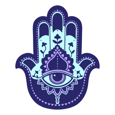 Parlak neon renkli bir hamza ikonik dövme görüntüsü