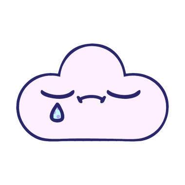 çizgi roman tarzı karikatür. Hüzünlü bir bulutun parlak neon rengi.