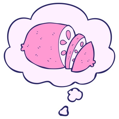 parlak neon renkli düşünce baloncuğu ile dilimlenmiş limon.