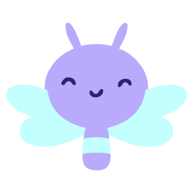 parlak neon renkli sevimli çizgi film hatası