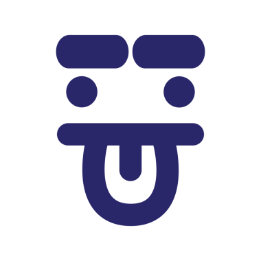 parlak neon renkli hoşnutsuz yüz simgesi