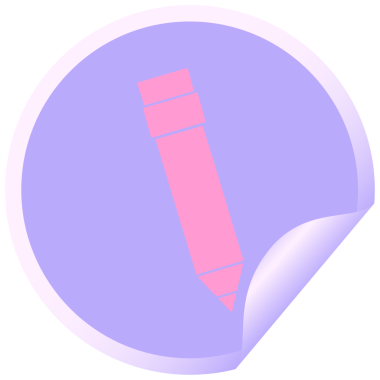 Dairesel soyma etiketi parlak neon renkli garip çizgi film kalemi