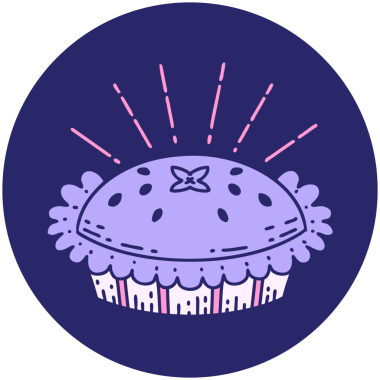 Bir dövme stilinin simgesi. Parlak neon renkli harika bir turta.