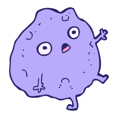 parlak neon renginde kayalar düşüyor