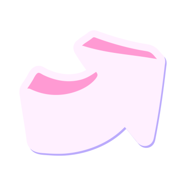 Parlak neon renkli ok çizgi film etiketi