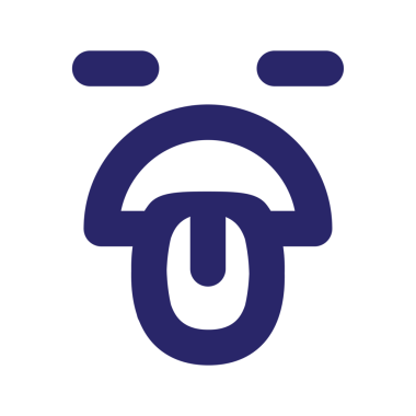 parlak neon renkli tiksinmiş yüz simgesi