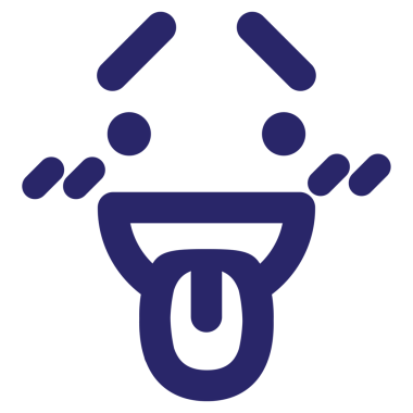 parlak neon renkli utanmış yüz simgesi