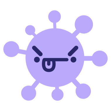 Parlak neon renginde virüs yoğunlaştırılıyor