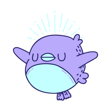 Parlak neon renginde çırpınan geleneksel bir dövme stili çizimi