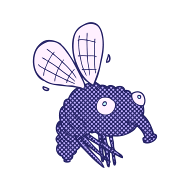 çizgi film parlak neon renginde uçar