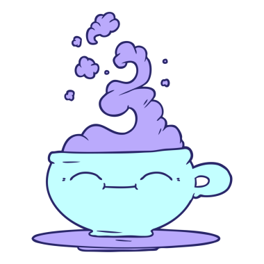 parlak neon renkli bir kahve fincanı.