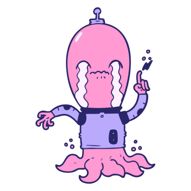 parlak neon renkli çizgi film uzaylıları