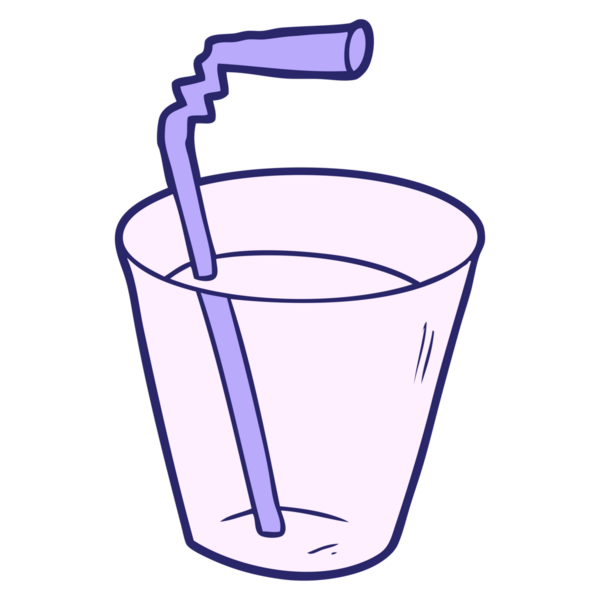 parlak neon renkli saman ile çizgi film içeceği