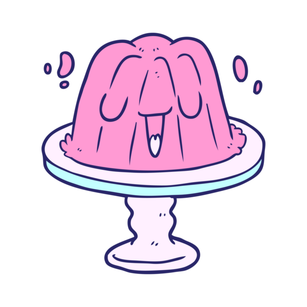 Tabakta parlak neon renginde sallanan çizgi film jölesi