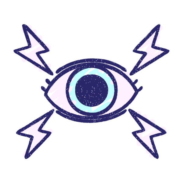 Esrarengiz Göz Tebeşiri Parlak neon rengi çiziyor