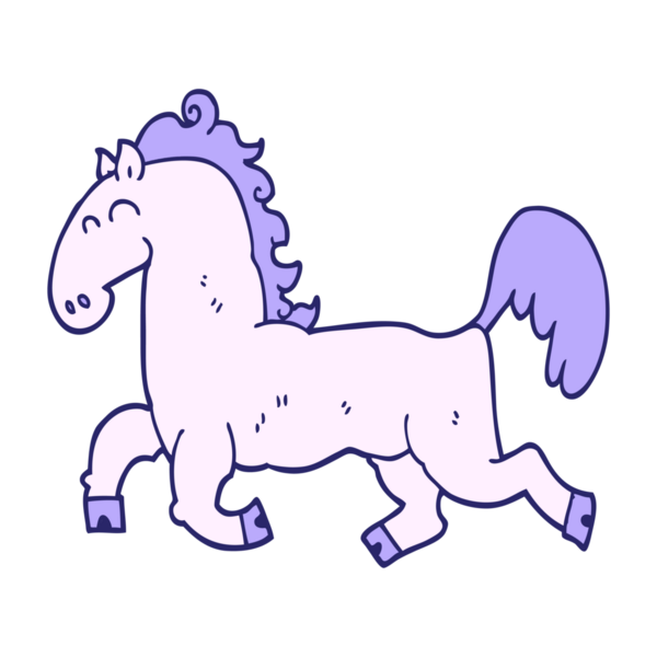 parlak neon renkli çizgi film aygırı