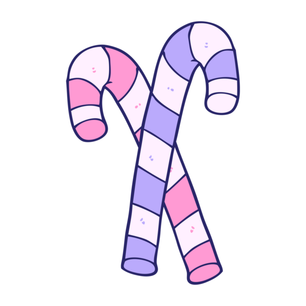 parlak neon renkli şeker kamışları