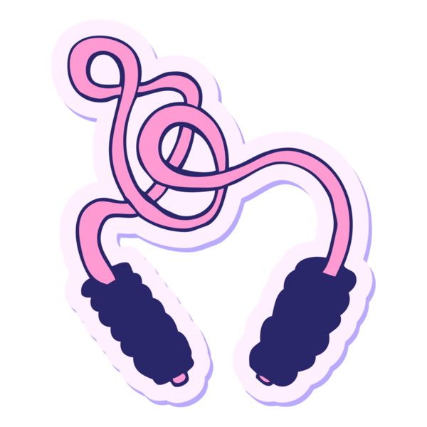 Parlak neon renginde ip atlayan bir çizgi filmin çıkartması