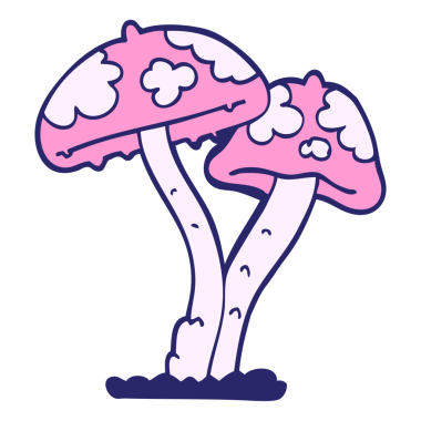 parlak neon renginde karalama mantarı