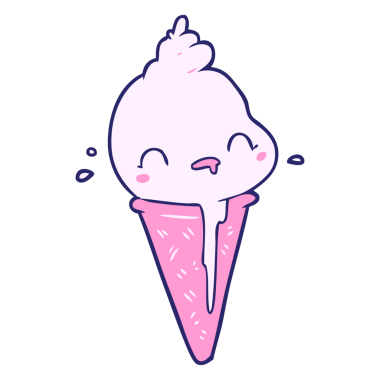 Parlak neon renkli tatlı çizgi film dondurması.