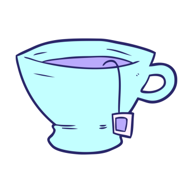 parlak neon renkli bir çay fincanı.