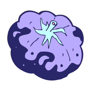 parlak neon renkli domates çizgi filmi