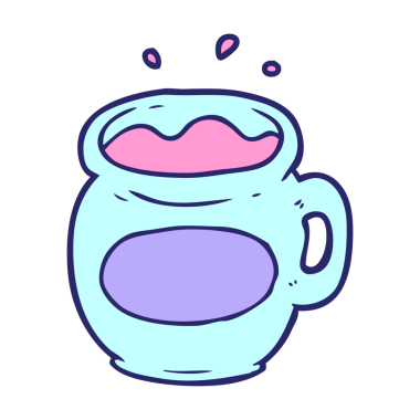 parlak neon rengi kahve fincanı