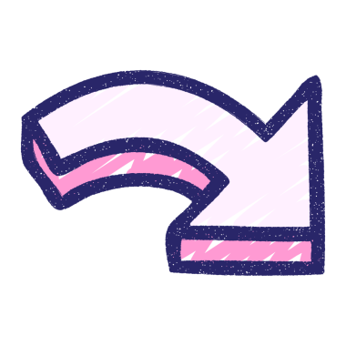 Eğri Ok Tebeşiri Parlak neon rengi çiziyor