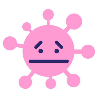 Parlak neon renkli basit bir sürpriz virüs.