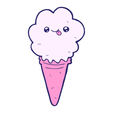 parlak neon renkli çizgi film dondurması