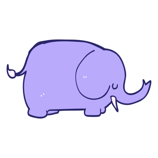 parlak neon renkli çizgi film fili