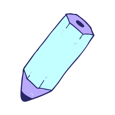 parlak neon renkli çizgi film kalemi