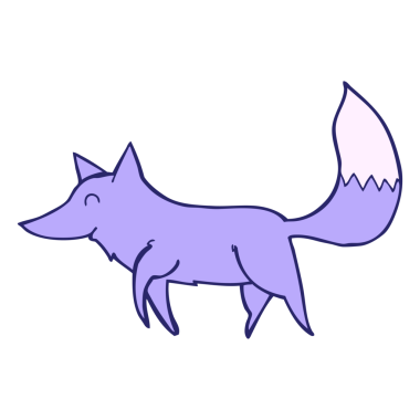 parlak neon renkli çizgi film kurdu