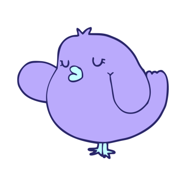 parlak neon renkli çizgi film kuşu