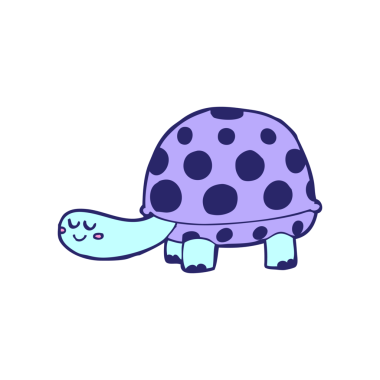 parlak neon renkli karikatür kaplumbağası