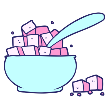 parlak neon renkli çizgi film şeker kasesi