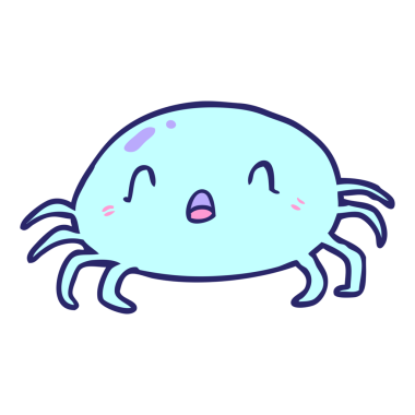 parlak neon renkli cadılar bayramı örümceği çizgi filmi