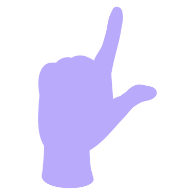 parlak neon renginde işaret eden bir el