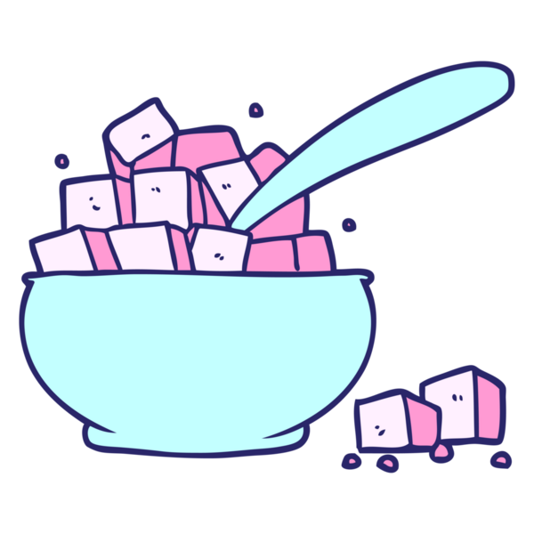 parlak neon renkli çizgi film şeker kasesi