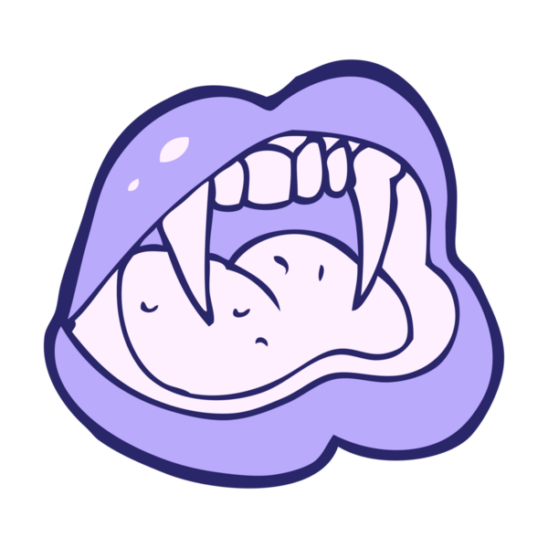 parlak neon renkli vampir dudakları