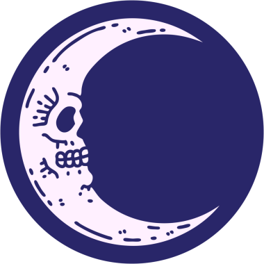 Parlak neon renkli kafatası ayının ikonik dövme şekli