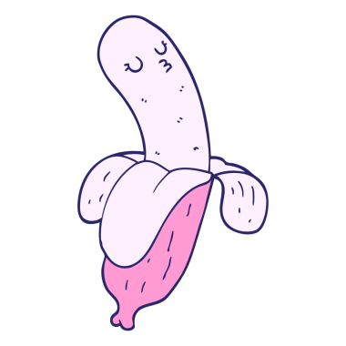 parlak neon renkli muzlu çizgi film