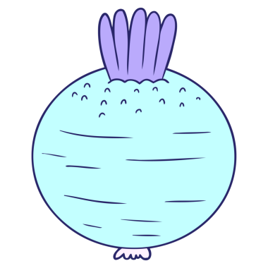 parlak neon renkli karikatür şalgamı