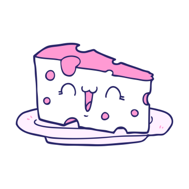 Parlak neon renkli şirin çizgi film peyniri.